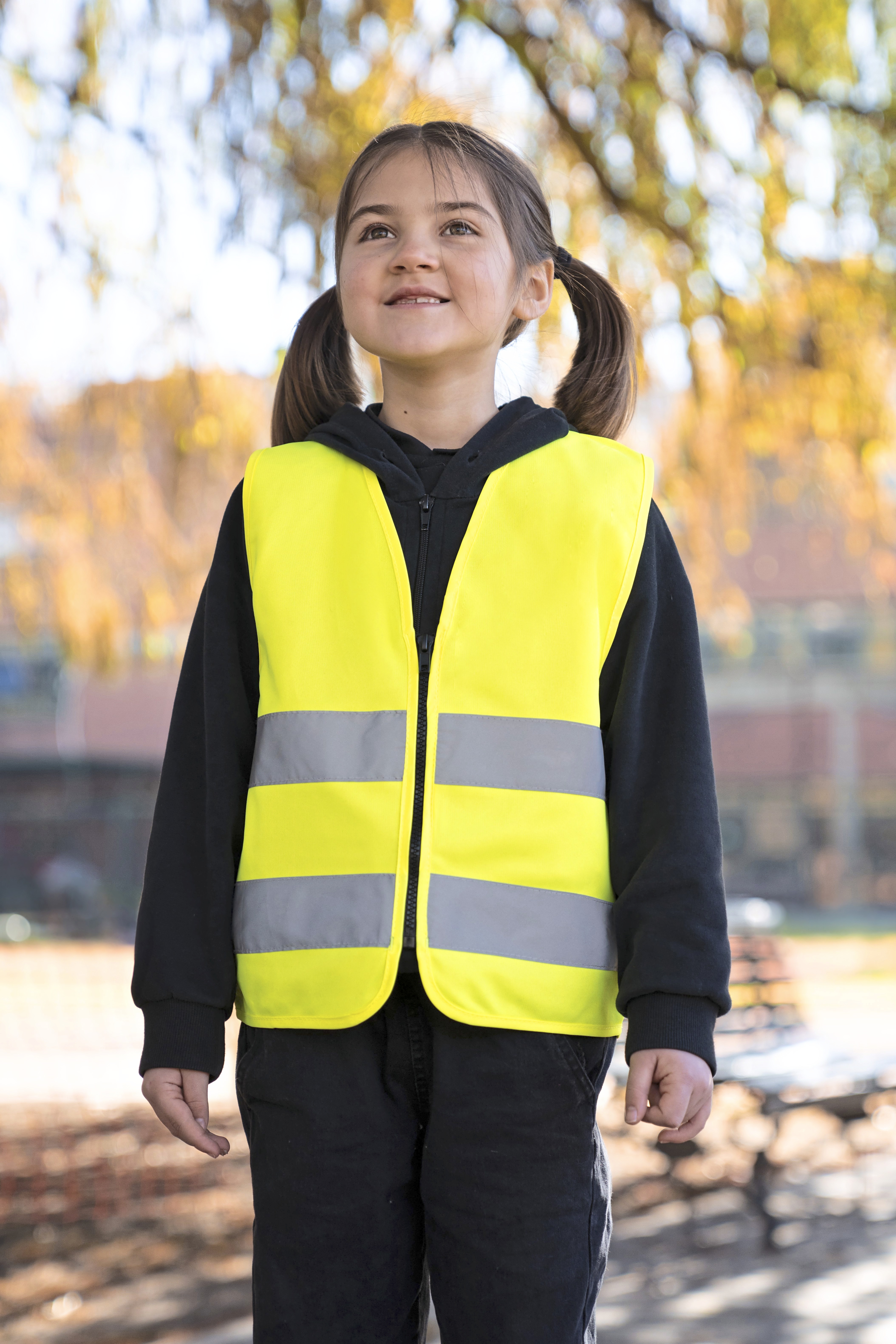 Kids´ Hi-Vis Safety Vest With Front Zipper Aalborg