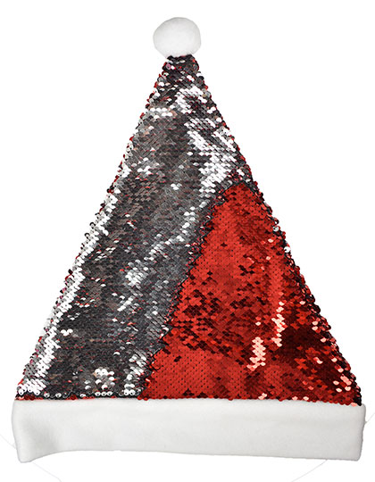 Christmas Hat / Nikolaus Mütze mit Pailletten Red One Size