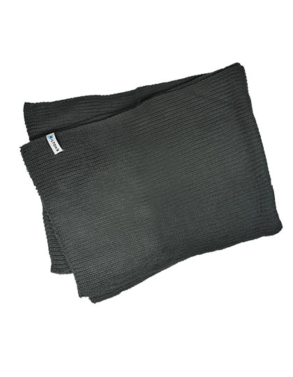 Knitted Scarf Dark Grey 160 x 25 cm