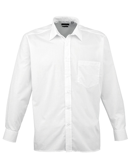 Men´s Poplin Long Sleeve Shirt White 54 (22)