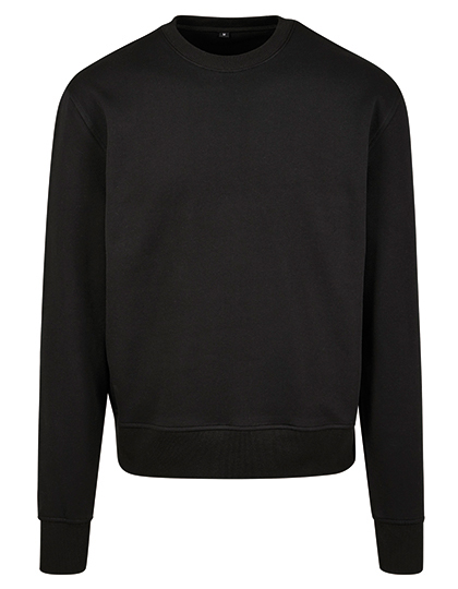 Build Your Brand Premium Oversize Crewneck Sweatshirt Black XXL