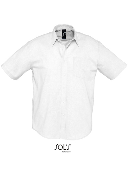 Men´s Oxford-Shirt Brisbane Short Sleeve White XXL