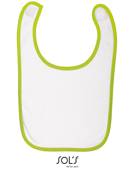 Baby Bib Babib White / Apple Green One Size
