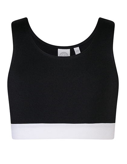 Kids´ Fashion Crop Top Black / White 9-10 years