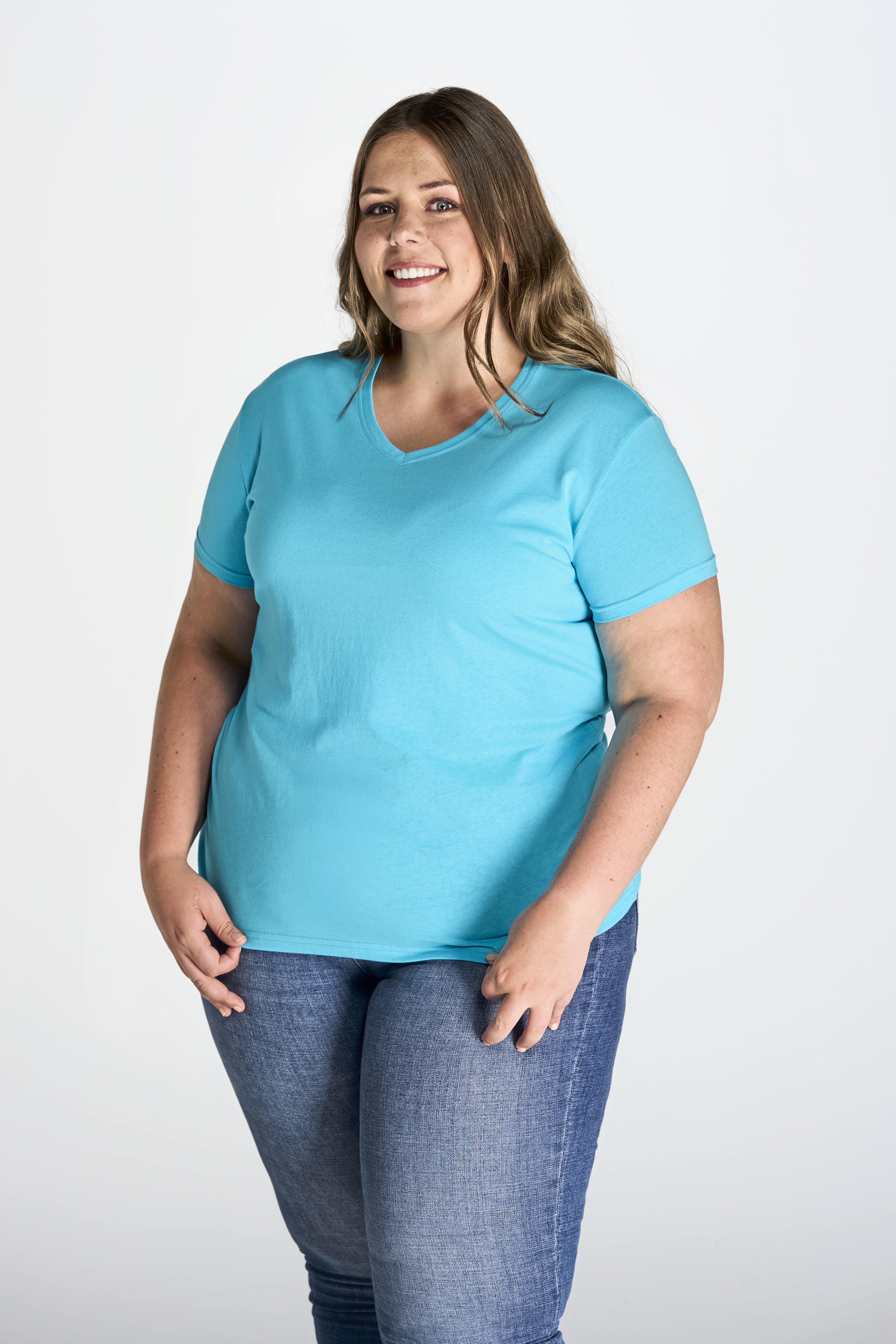 Ladies´ Curves T-Shirt V-Neck