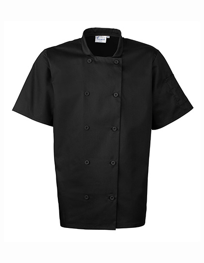 Short Sleeve Chef´s Jacket Black (ca. Pantone Black C) 5XL /52 (24)