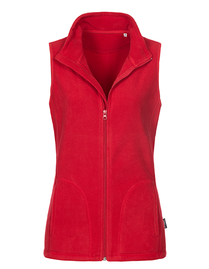 Classic Fleece Vest Women Scarlet Red XL