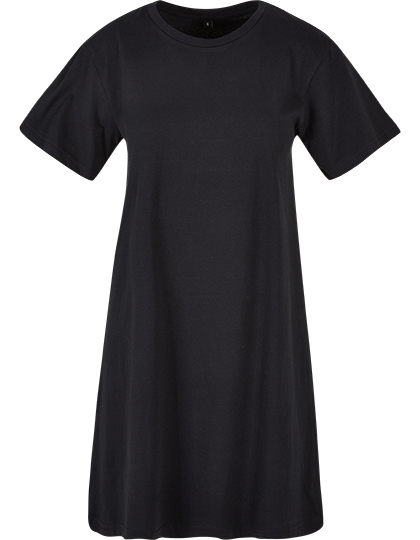 Build Your Brand Ladies Tee Dress Black 5XL