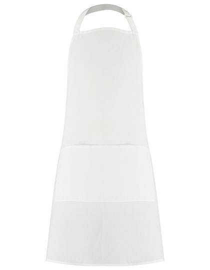 Bib Superwash® 60º Pocket Apron Unisex White 89 x 92 cm