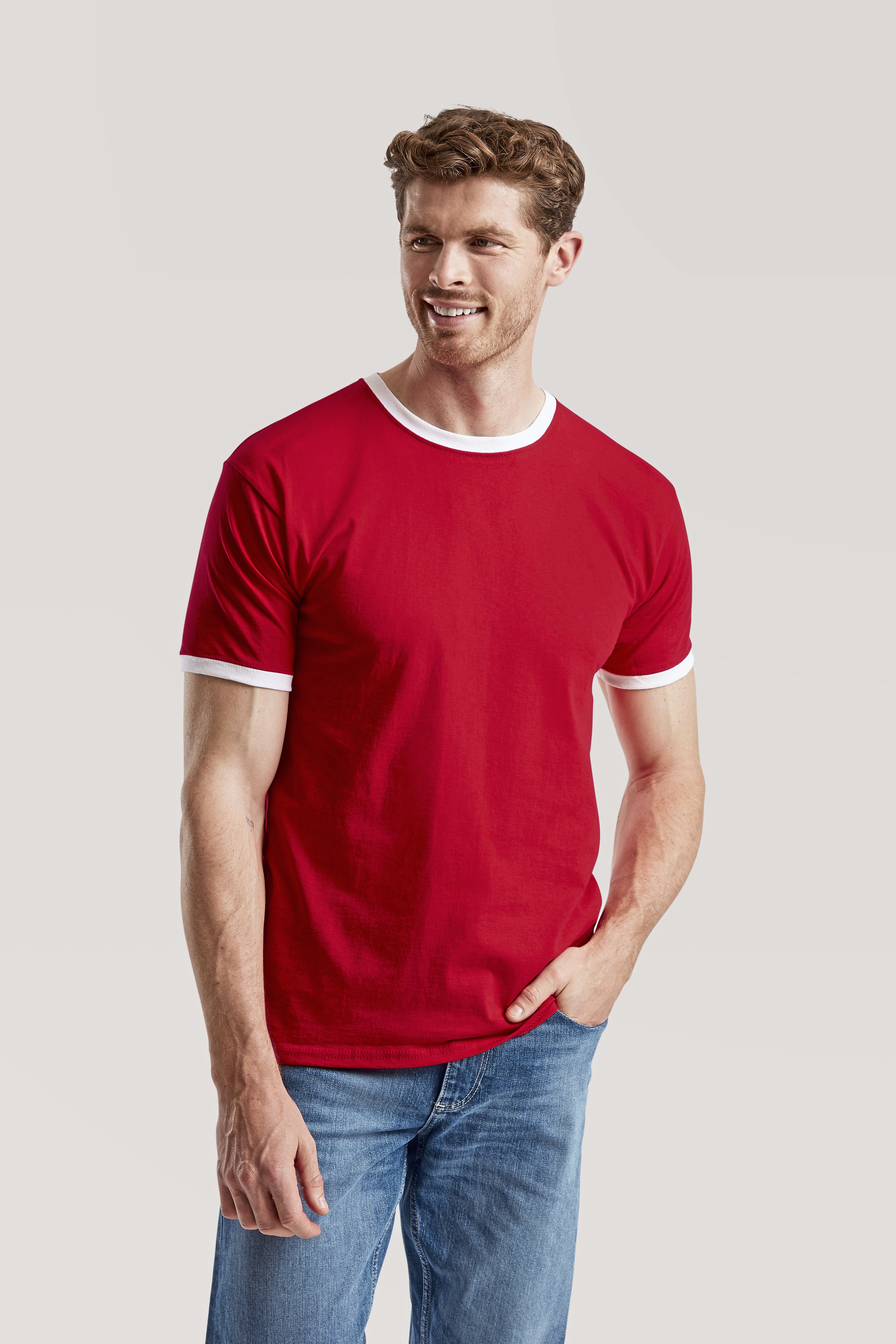 Fruit of the Loom Ringer Tee Modellbild