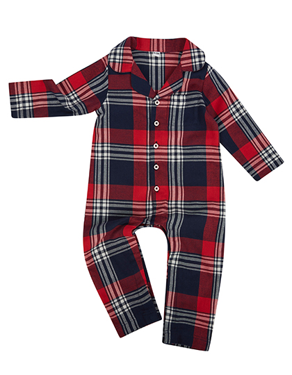 Tartan All In One Red-Navy Check 24/36 months