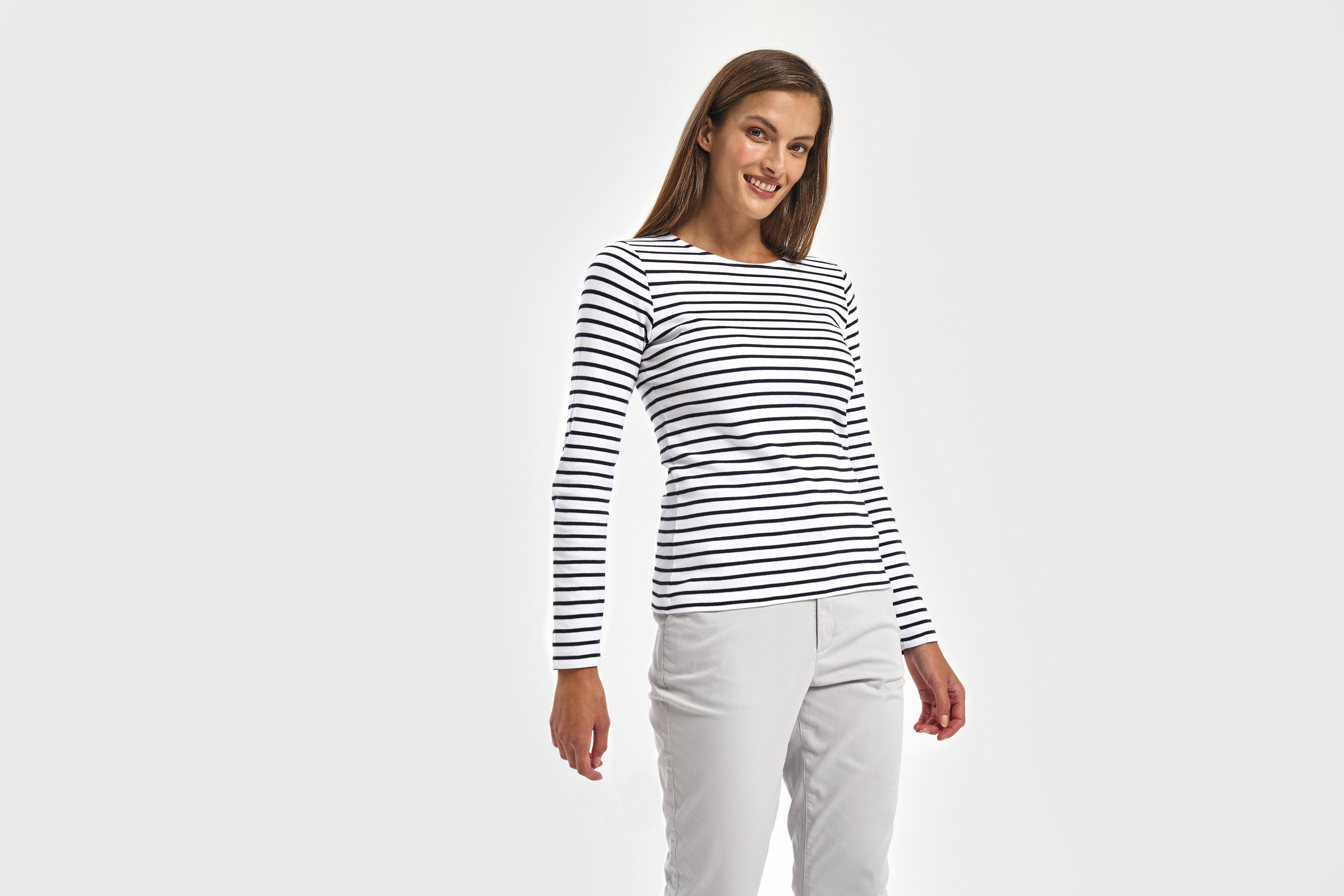 Damen Marinière Coastal Langarmshirt