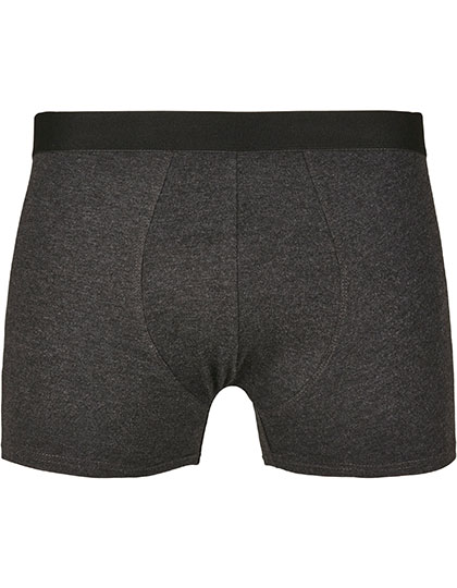 Build Your Brand Men Boxer Shorts 2-Pack Charcoal (Heather) 5XL