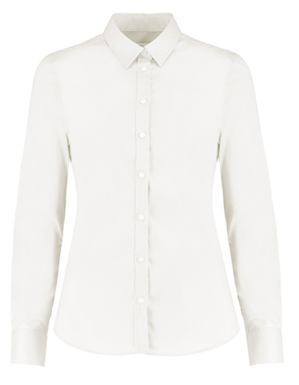 Women´s Tailored Fit Stretch Oxford Shirt Long Sleeve White 46 (20)