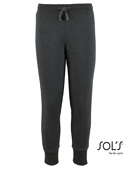 Kids´ Slim Fit Jogging Pants Jake Charcoal Melange 8 years (118/128)