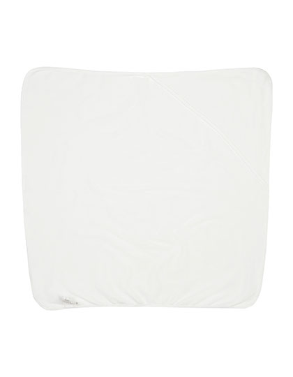 Baby Hooded Blanket White / White 80 x 80 cm