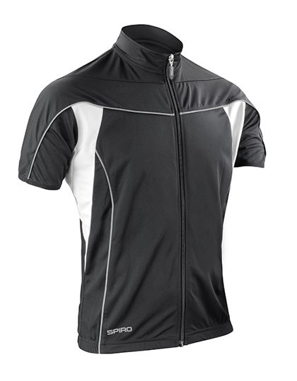 Men´s Bikewear Full Zip Performance Top Black / White XXL