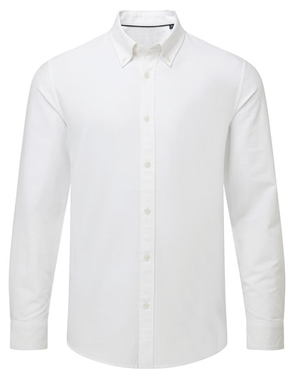Herren Oxford-Langarmhemd aus Baumwolle White 3XL