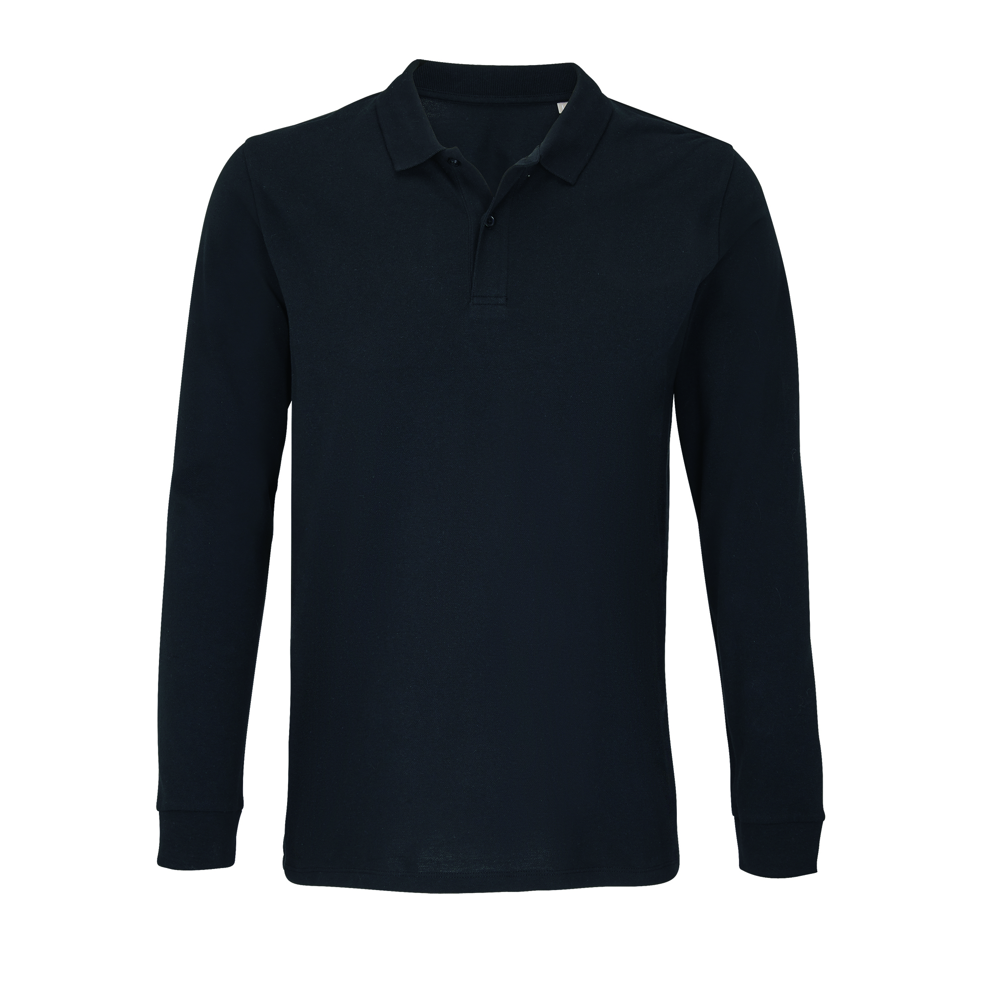 Unisex Long Sleeve Polo Shirt Planet Black XXL