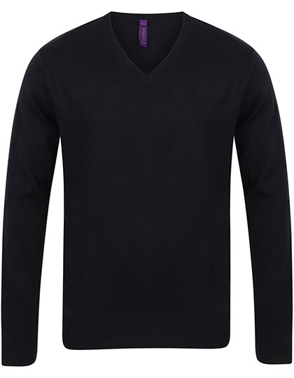 Men´s Lightweight V-Neck Jumper Black 4XL