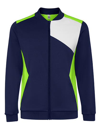 Leros Tracksuit Jacket Lime Green 225 / White 01 / Navy Blue 55 XXL