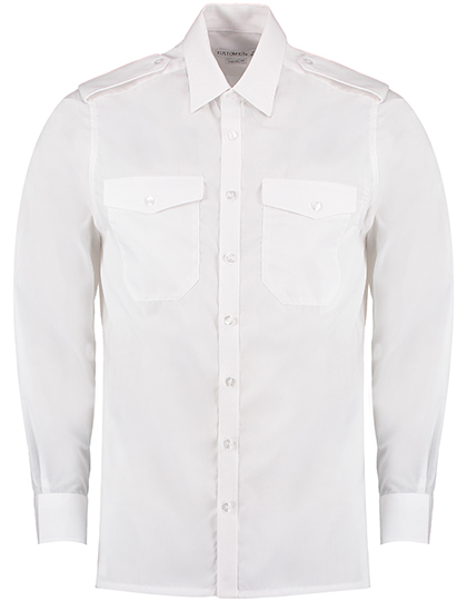 Men´s Tailored Fit Pilot Shirt Long Sleeve White 49/50 (3XL/19H)