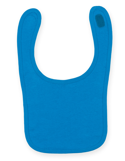 Plain And Contrast Bib Sapphire Blue One Size